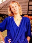 Blue blouse draped