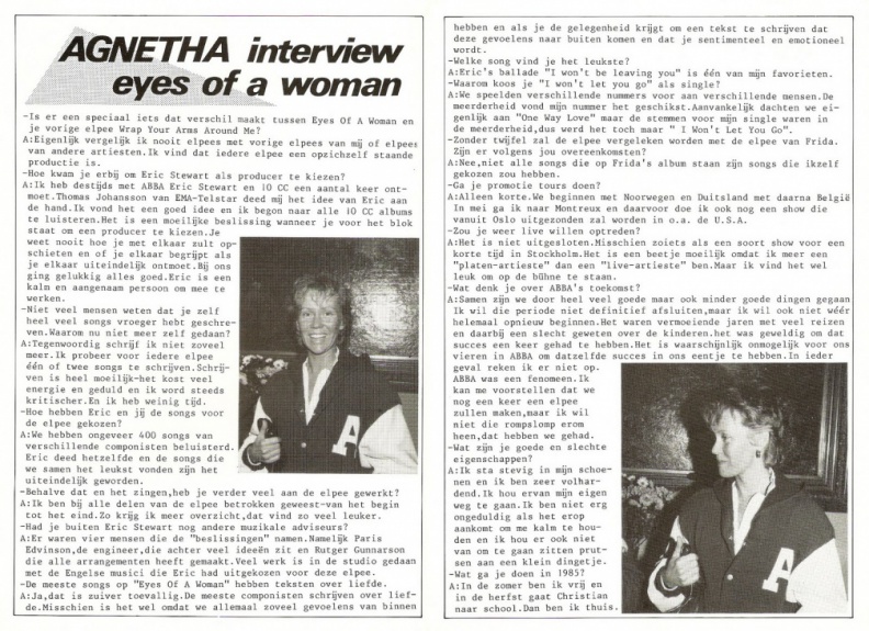 Agnetha 007101 press ABBA Info 1985